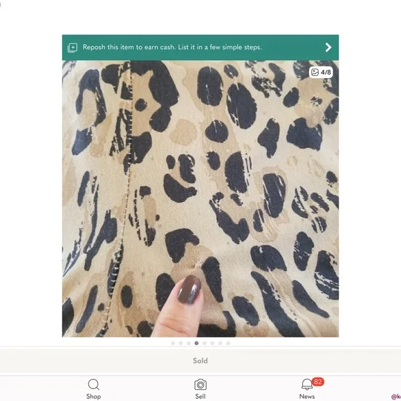 Wild Ones Leopard Bells Flares Pants - Picture 4 of 7